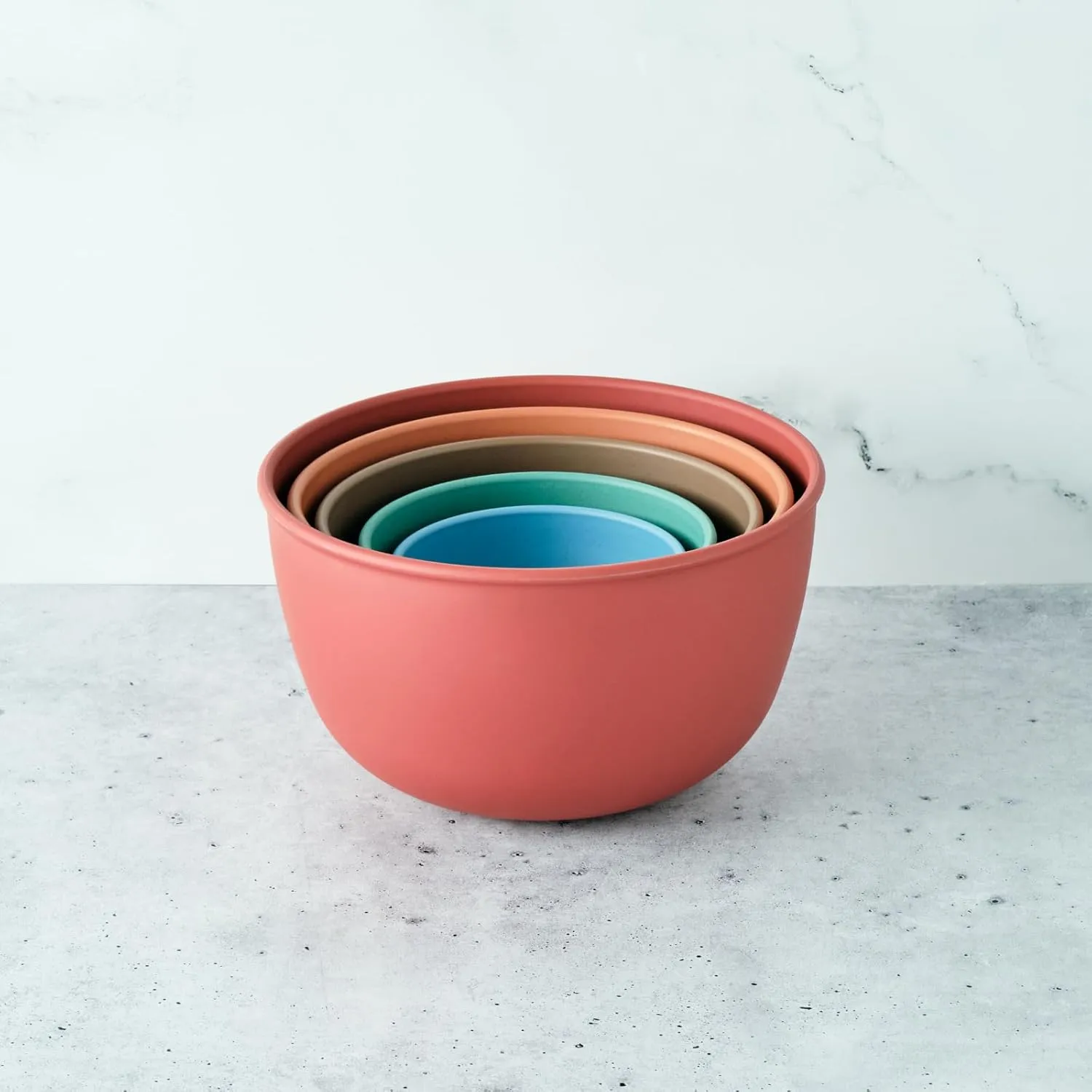 Bamboozle Astrik Mega Baking Bundle| 5 Piece Mixing Bowl Set | Measuring Cups and Spoons | Silicone Lid Set | Cooking and Meal Prep | Dishwasher Safe | Microwave Safe | Desert Bloom
