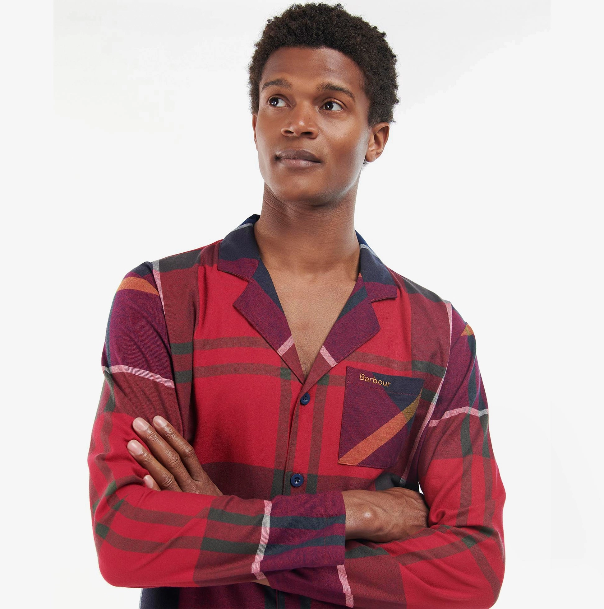 Barbour LARGE SCALE LAITH Mens Pyjama Set Large Red Tartan