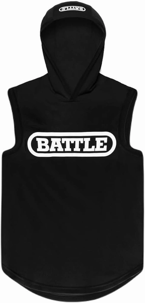 Battle Sports Sleeveless Light Action Workout Hoodie - Raglan Cut Sleeveless Hoodie for Youth