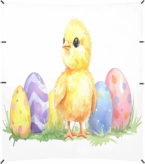 Beach Tent Easter Chick Eggs Beach Canopy Outdoor Sun Shelter with Sandbags Sand Shovel Ground Pegs Stability Poles, Portable Sun Protection for Camping Picnic Fishing Backyard Family