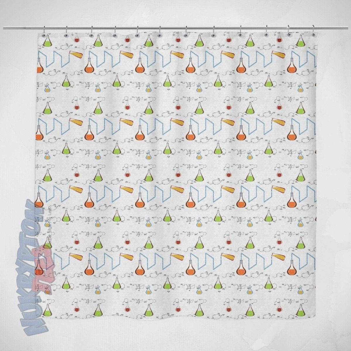 Beakers & Formulas Shower Curtain