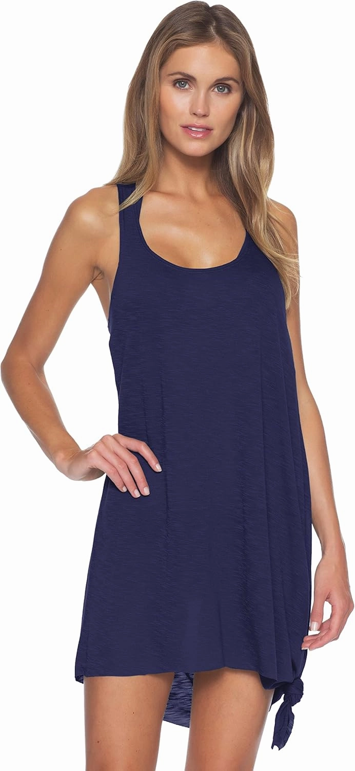 Becca by Rebecca Virtue Breeze Lightweight Beach Dress-Knot Side Tie, Bathing Suit Cover Ups for Women