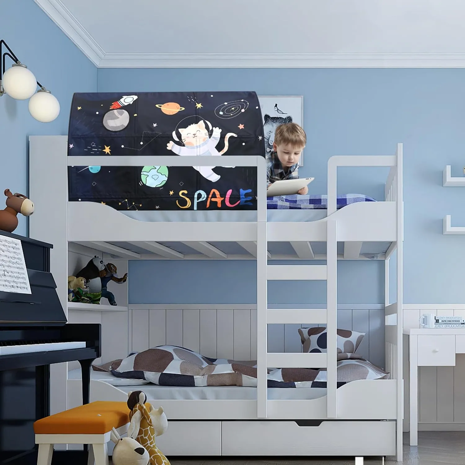 Bed Tent for Kids Lucky Castle Toddler Bed Tent Foldable Game House for Children Play Tents for Girls Boys Sleeping Canopy Playhouse