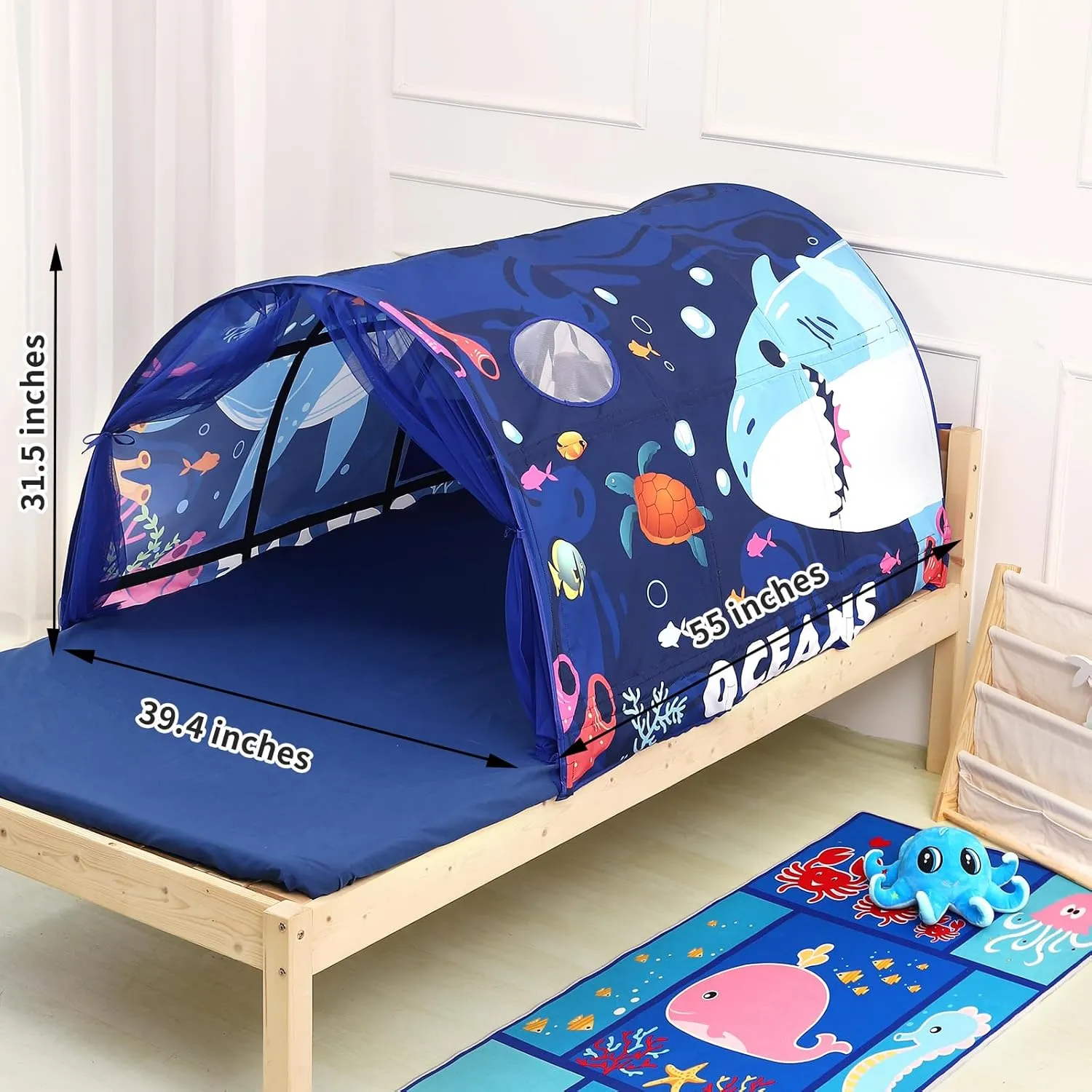 Bed Tent for Kids Lucky Castle Toddler Bed Tent Foldable Game House for Children Play Tents for Girls Boys Sleeping Canopy Playhouse