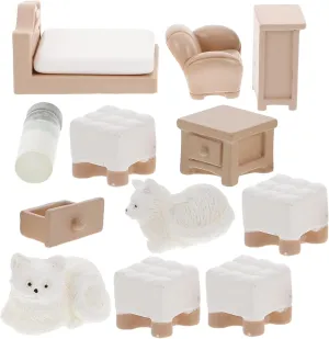 BESPORTBLE 1 Set Modern Dollhouse Furniture Miniature Desk and Couch for Dollhouse Decor Safe Material for Imaginative Play and Creativity Expansion