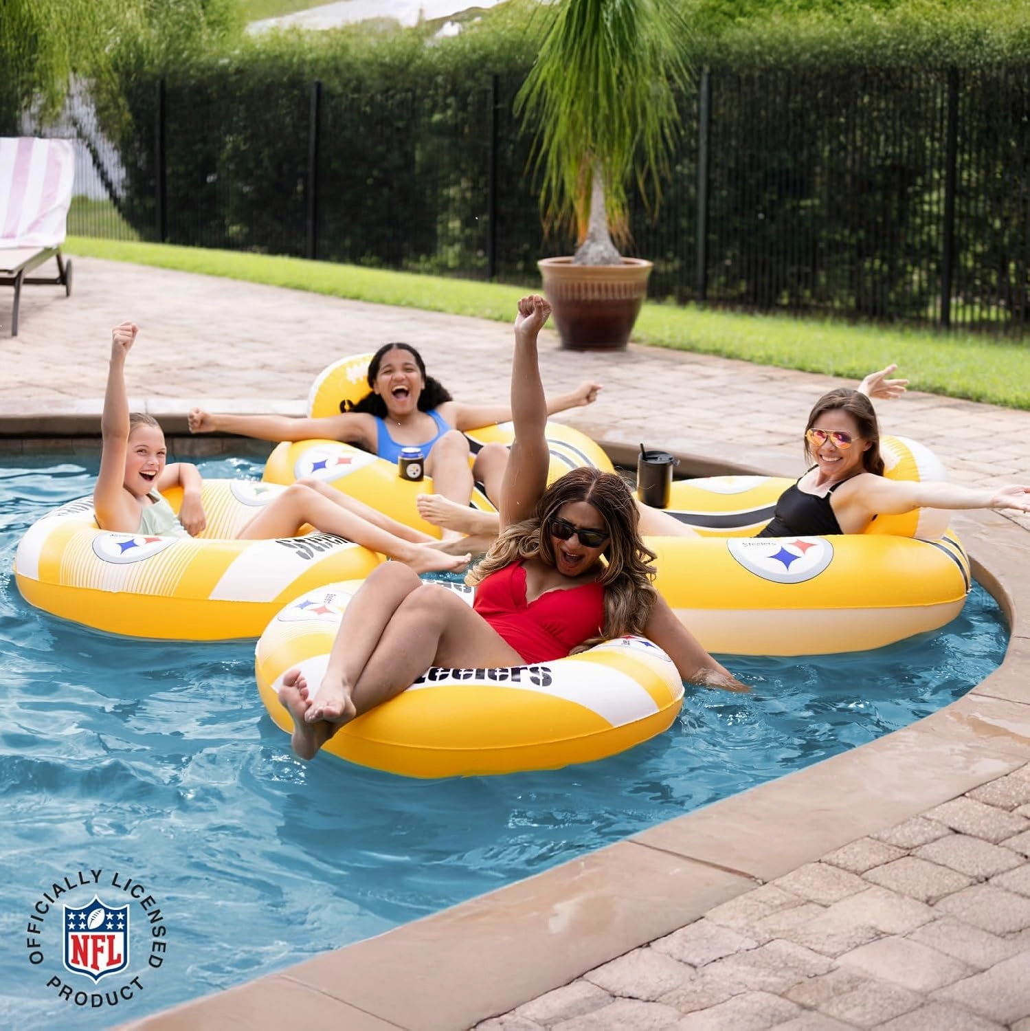 BigMouth 36” Inflatable Pool Floats Officially Licensed NFL Fan Gear Merchandise Inner Tube for Adults and Teens