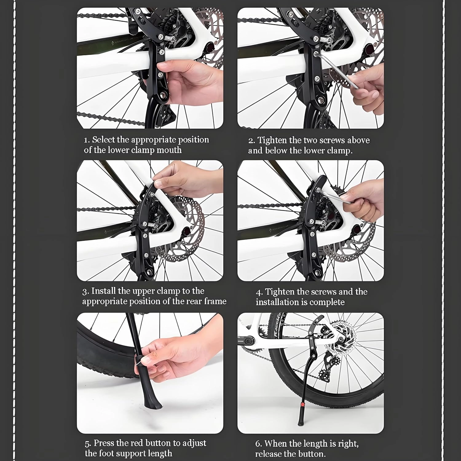 Bike Kickstand for Giant Stance E  Pro EX-800 Wh-2023-29/27,5 Zoll-Fully 2023, Adjustable Kickstand Foot Side Stand Support, Aluminum Rear Side Bicycle Stand for Bike with Non-Slip Rubber Foot