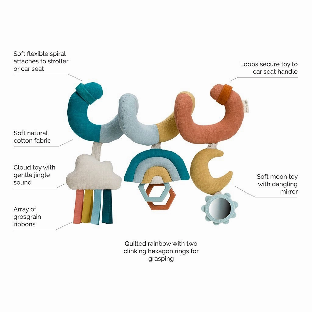 Bitzy Bespoke™ Itzy Bitzy Spiral Car Seat Activity Toy - Rainbow