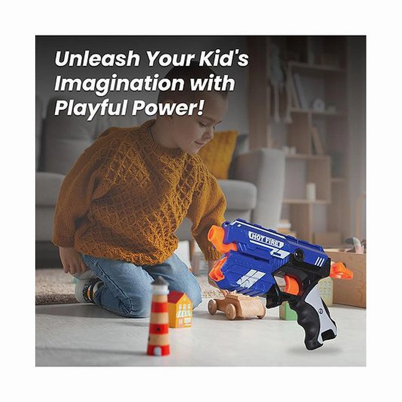 Blaze Storm Soft Bullet Launcher Toy with 10 Safe Soft Foam Bullets- Multicolor