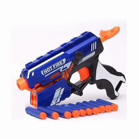 Blaze Storm Soft Bullet Launcher Toy with 10 Safe Soft Foam Bullets- Multicolor