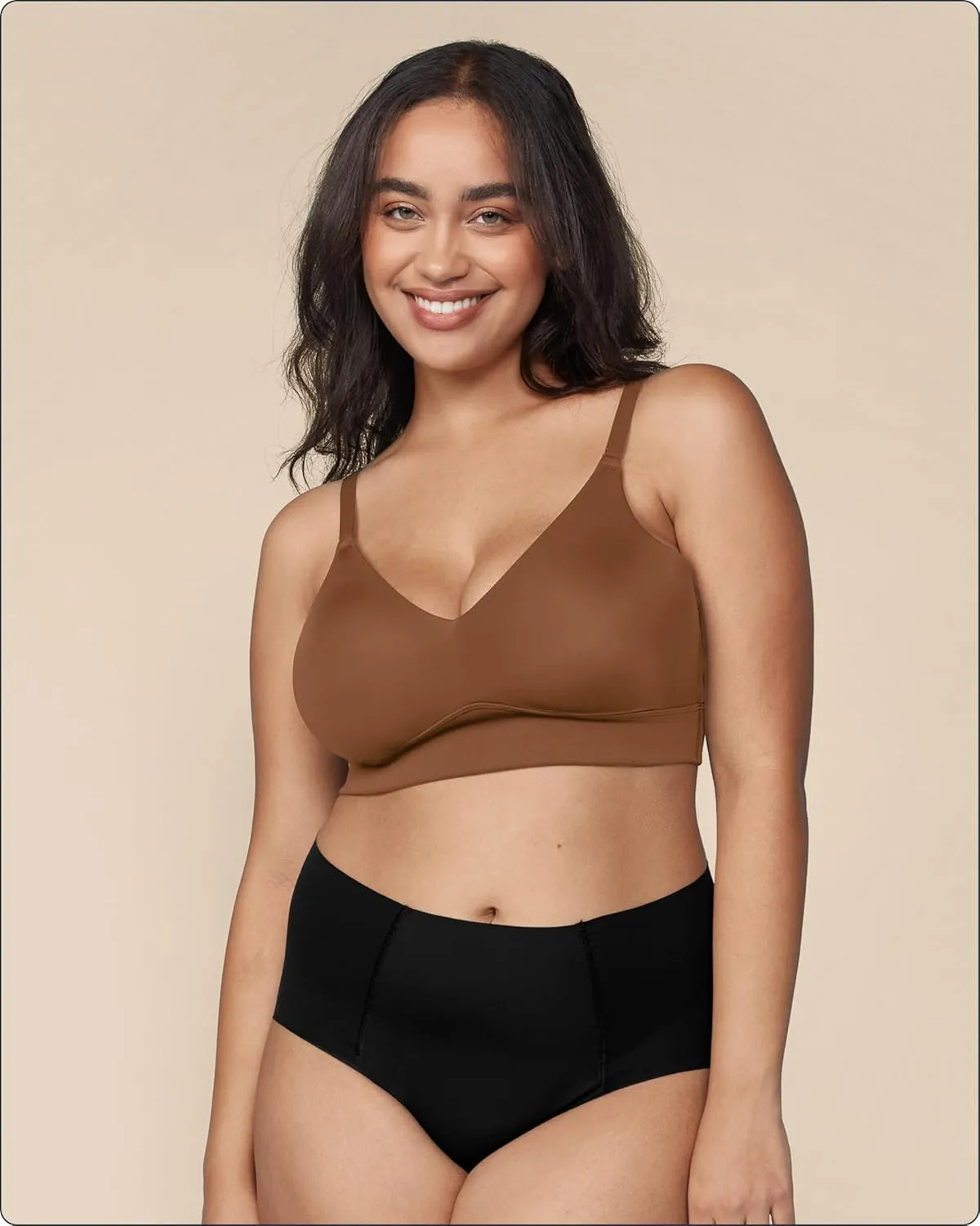 Bliss Triangle Bralette - Ultra-Soft & Lightweight, Deep V Bralette for Women