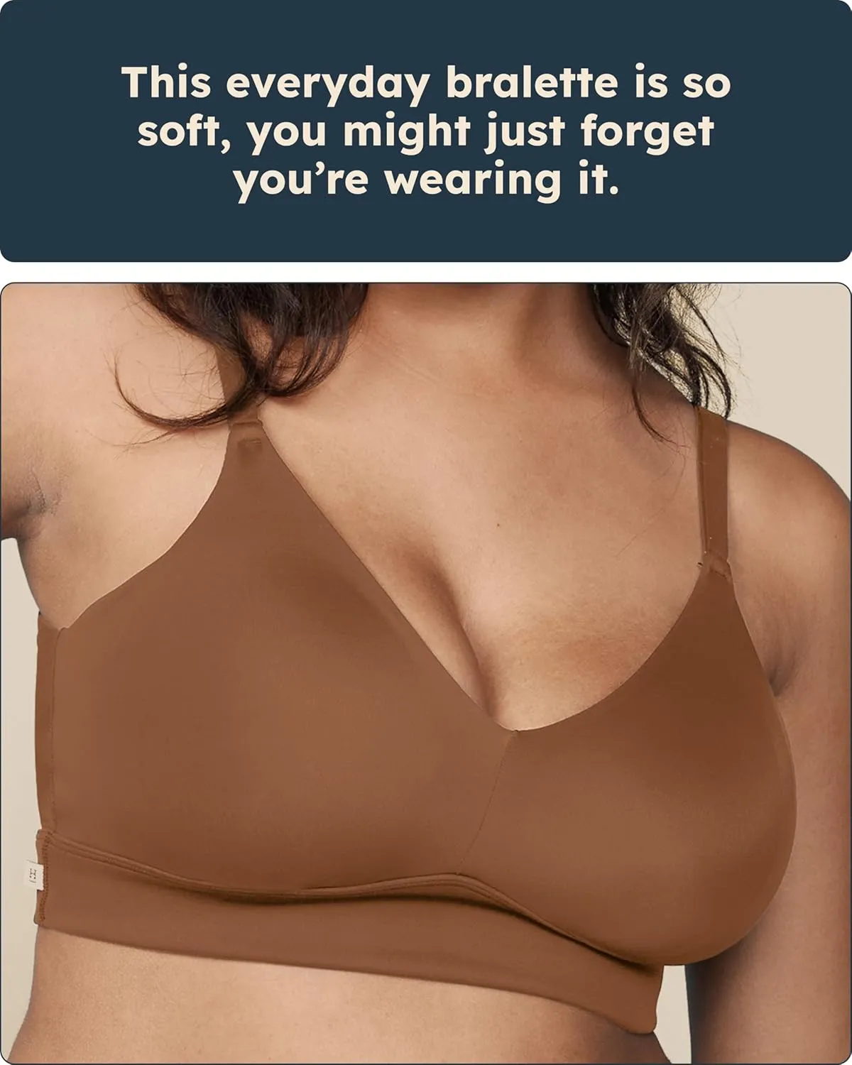 Bliss Triangle Bralette - Ultra-Soft & Lightweight, Deep V Bralette for Women