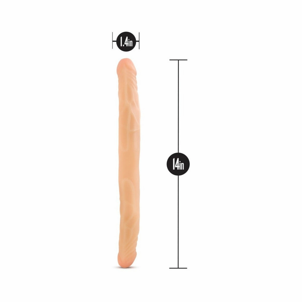 Blush B Yours 14 in. Double Dildo Beige