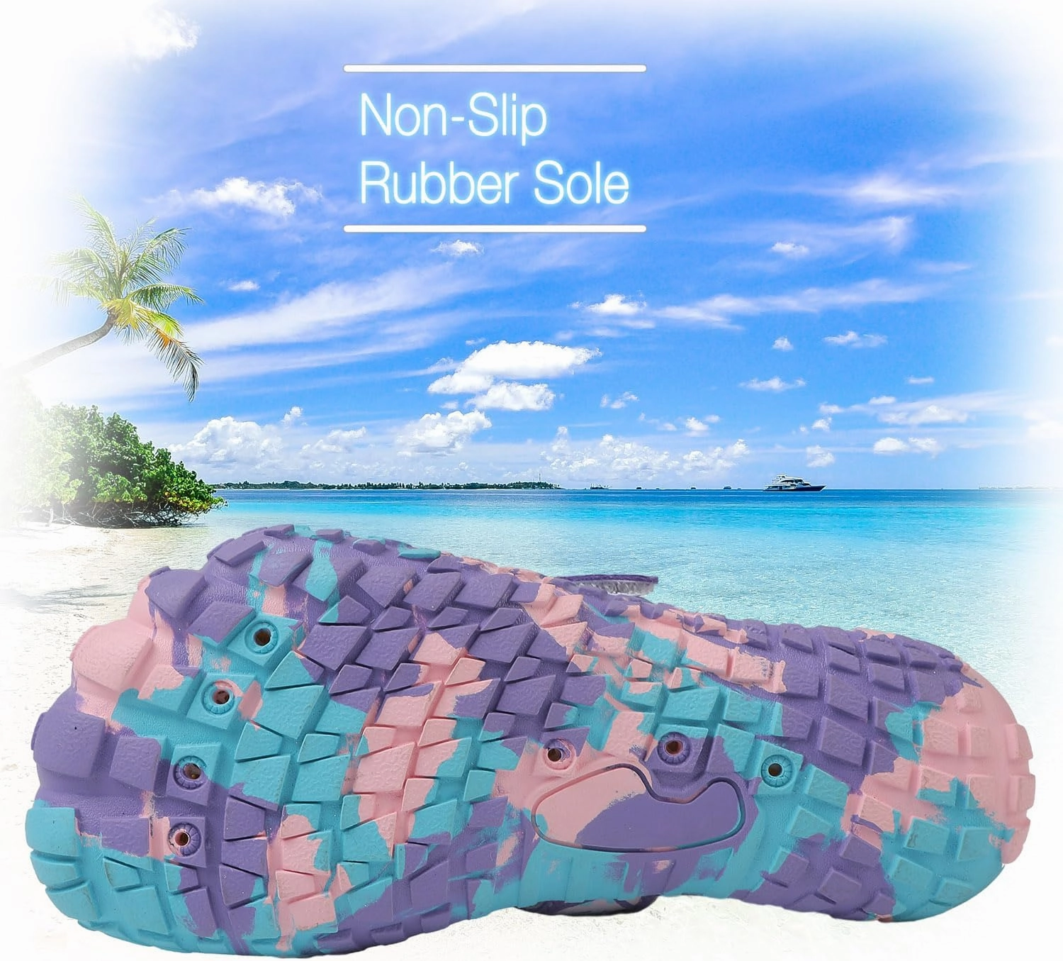 Boys Girls Water Shoes Kids Lightweight Aqua Socks Barefoot Quick Dry Hiking Walking Sneakers Slip On Sandals for Beach Pool Swim (Little Kid/Big Kid)