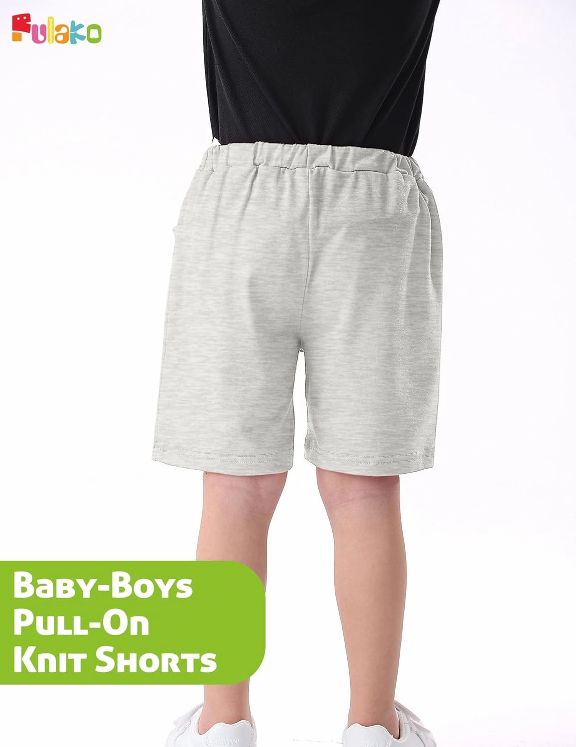 Boys Shorts 4-Pack Toddler Baby Pull on Short Casual Athletic Jogger Elastic Waistband Quick Dry Knit Shorts
