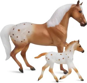 Breyer Horses Freedom Series Effortless Grace | Horse and Foal Set | Horse Toy | 9.75" x 7" | 1:12 Scale | Model #62224, Palomino