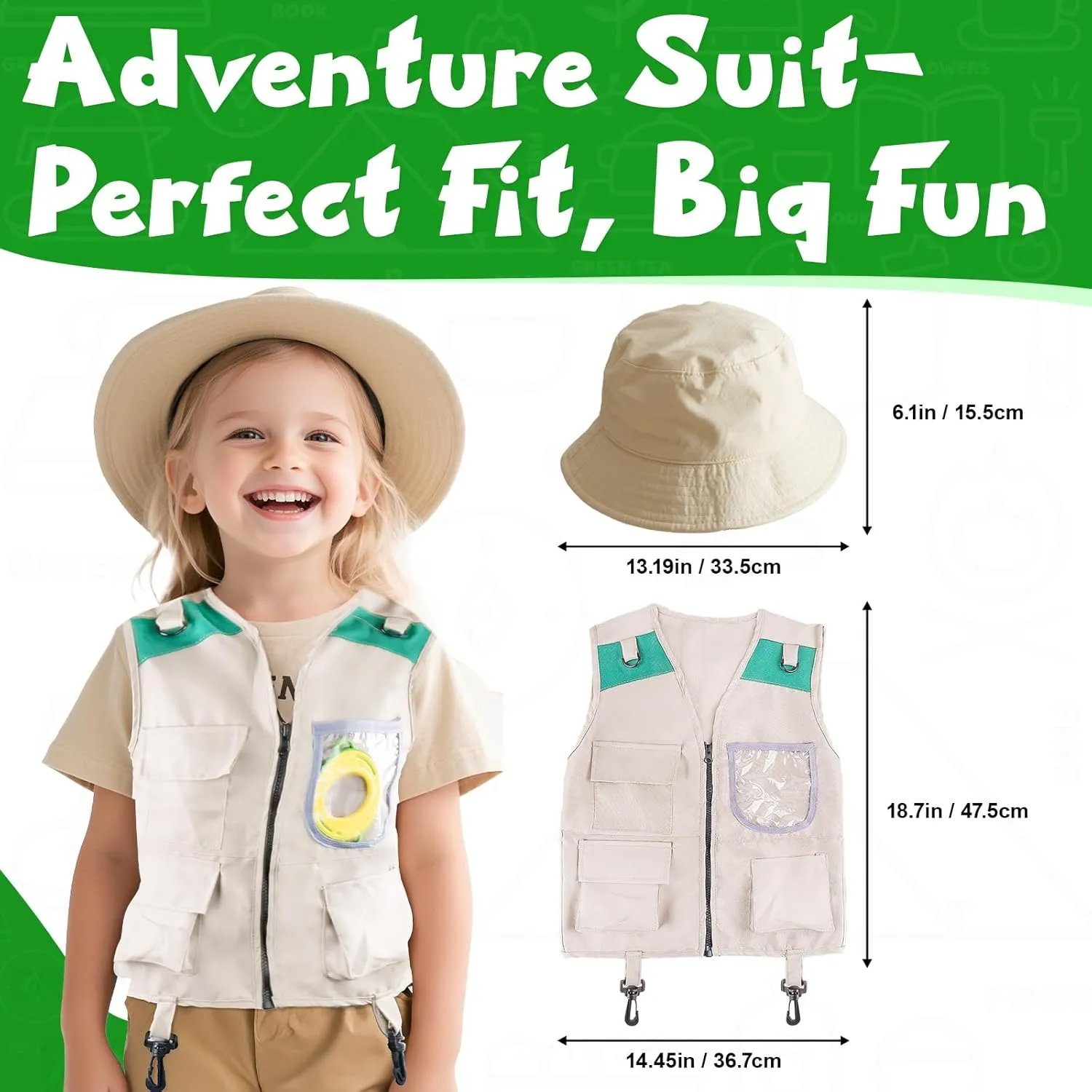 Bug Catcher Kit for Kids Ages3 : Outdoor Insect Exploration Set with Magnifying Glass and Net & STEM Adventure Tools - Nature Toy Gift for 3 4 5 6 7 8 Year Old Boys Girls