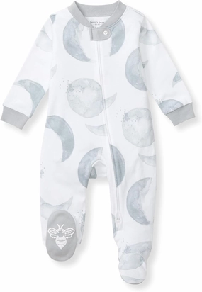 Burt's Bees Baby Boys' Sleep & Play PJs, 100% Organic Cotton One-Piece Zip Front Jumpsuit, Baby Boys Footie Pajamas & PJs