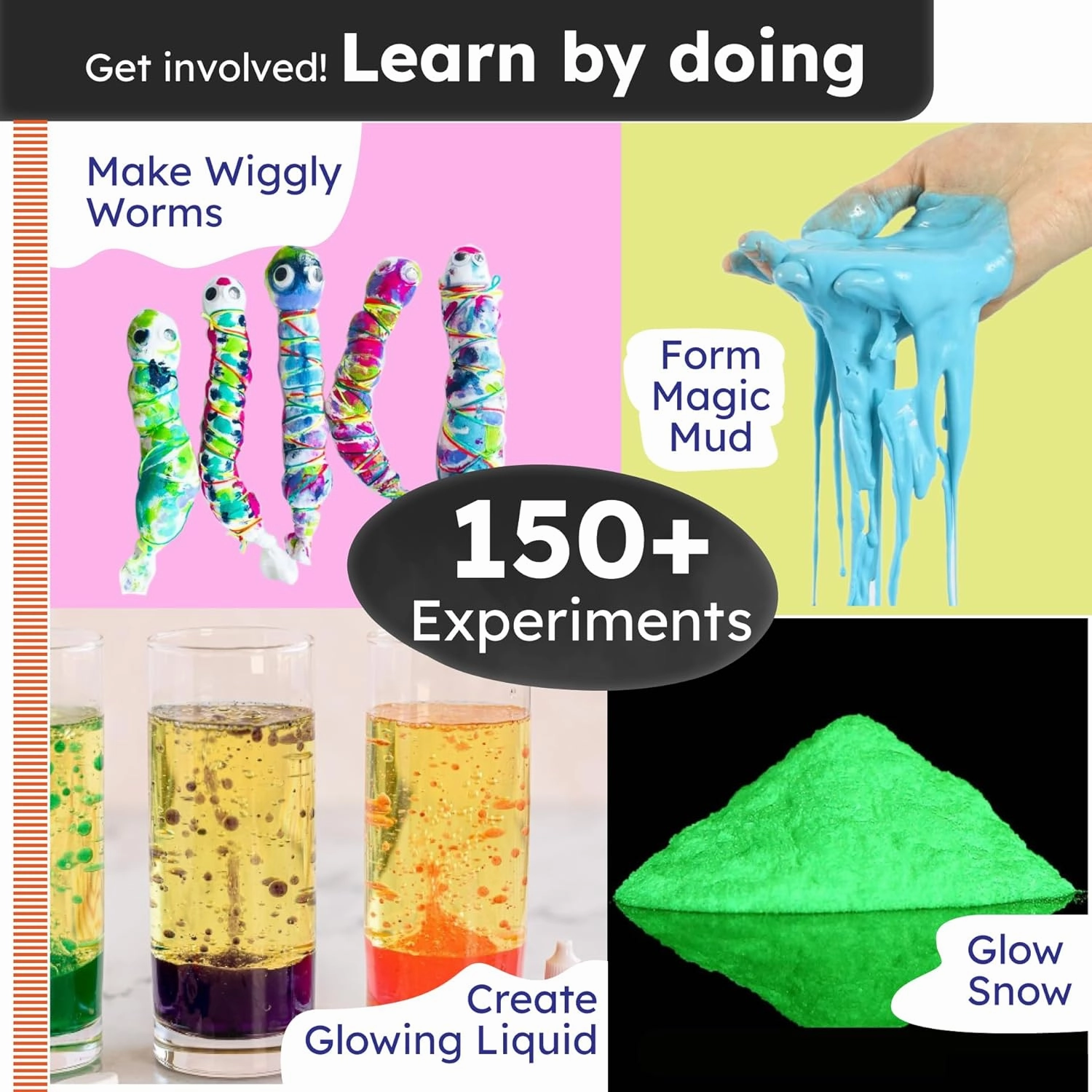 Butterfly Edufields 150  Science Kits For Kids Age 8-9-10-11-12-13-14 | S.T.E.M Project for Boys & Girls |Science Experiments For kids 9-12 | Volcano Science Kit |Chemistry Set and Great Gift for Kids