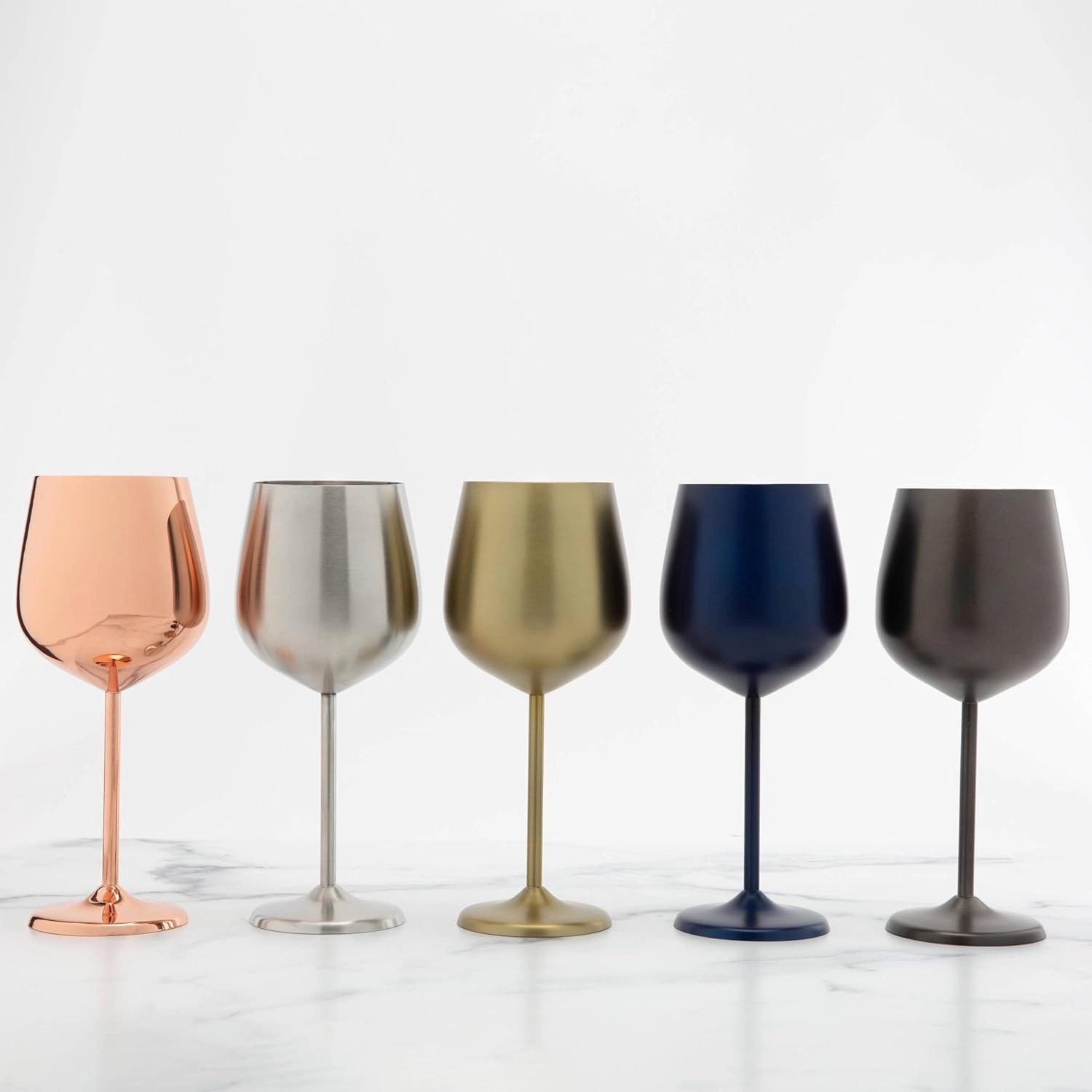 Cambridge Silversmiths 4 Piece Set of 18 oz Navy All Purpose Single Wall Wine Glasses