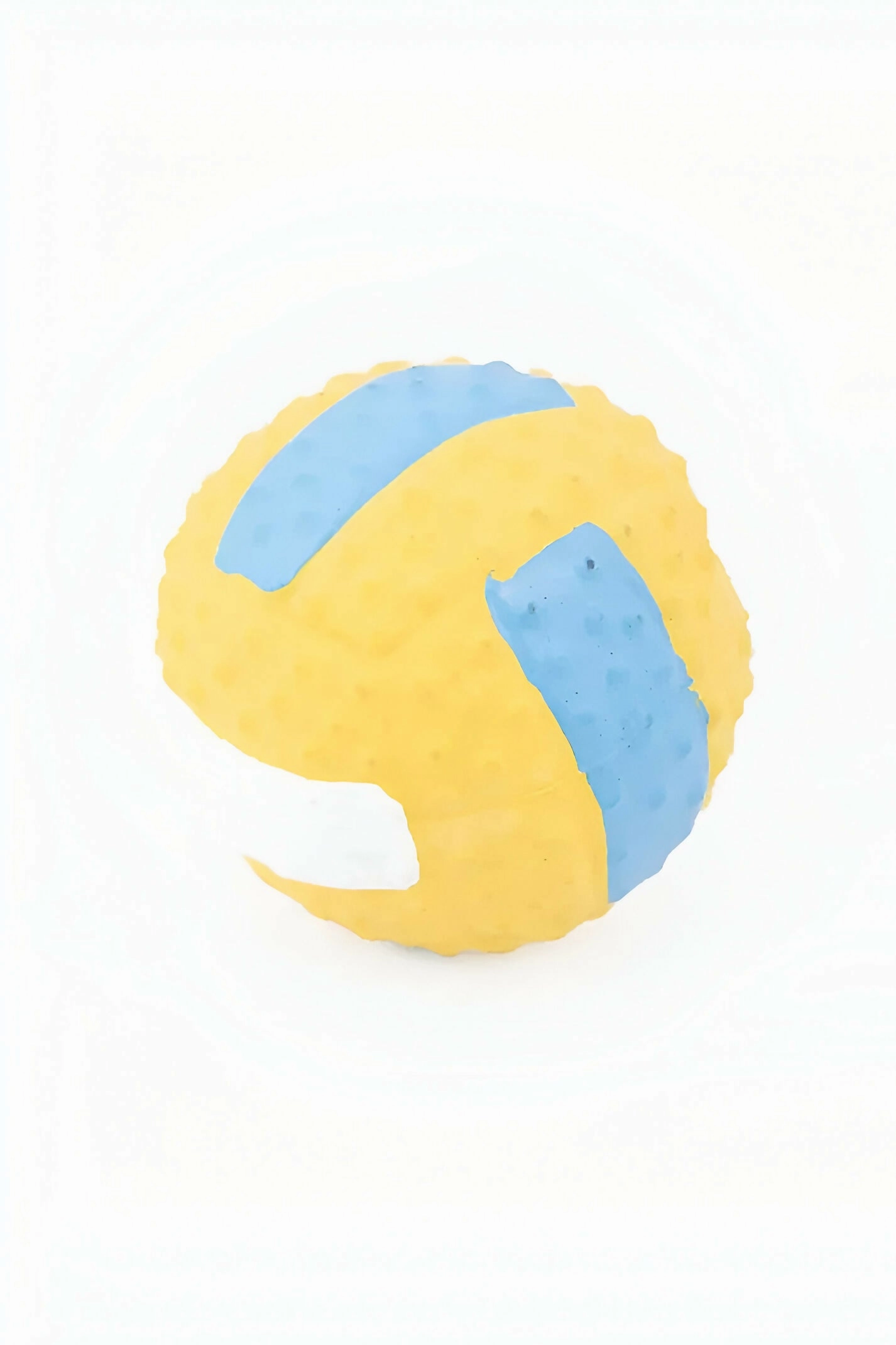 Canine Squeaky Rubber Ball Toy For Dogs (Small, Blue & Yellow)