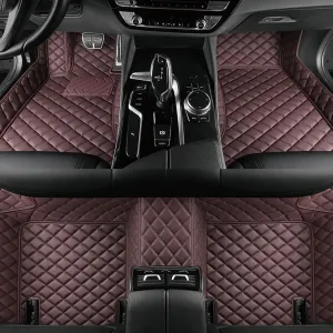 Car Mats for Audi A5 Avant Station Wagon 5 Seats 2025- Anti-Slip Wear-Resistant Automotive Floor Mats,Environmentally Friendly Comfortable Car Mat Set,Brown