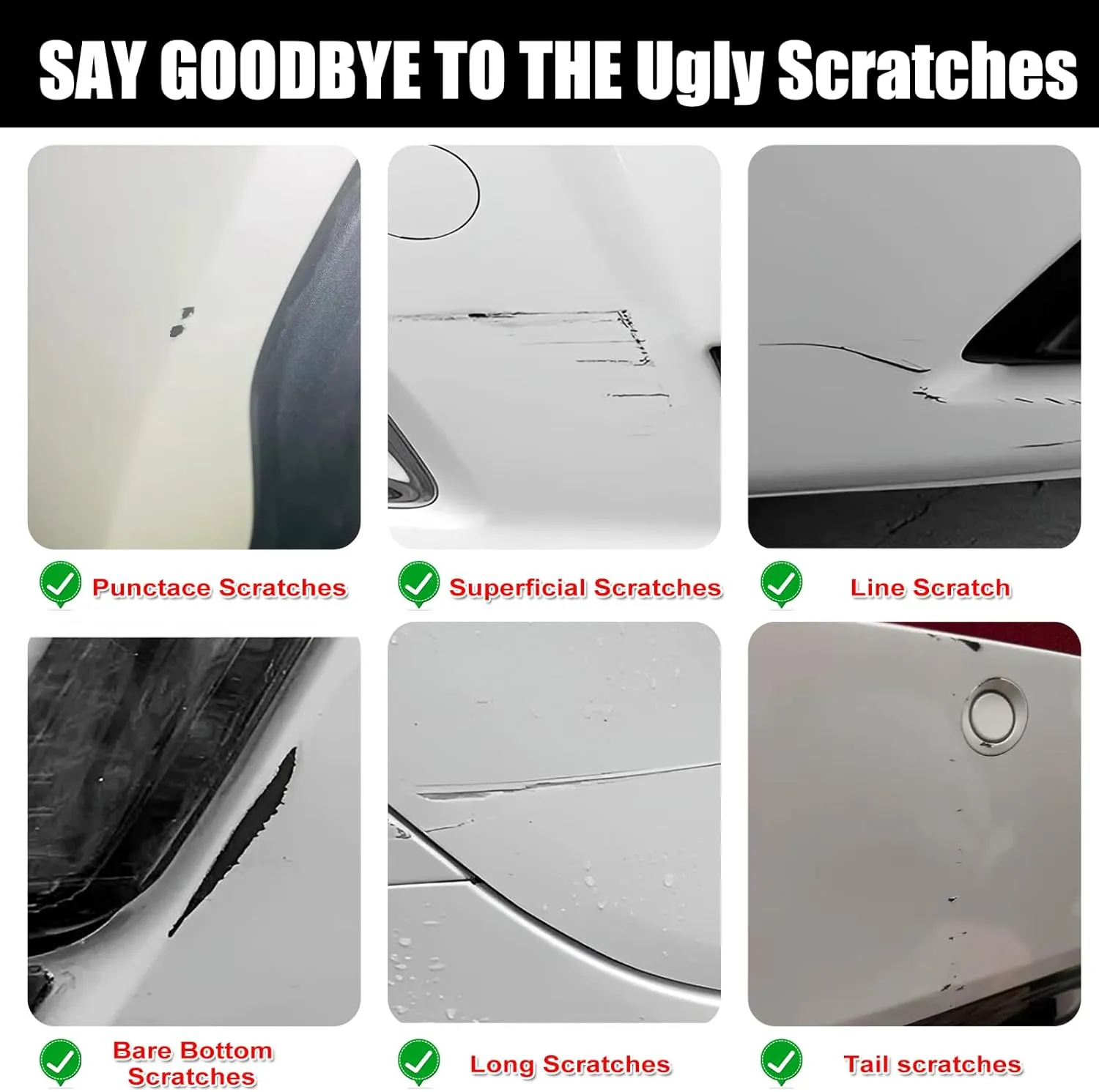 Car Touch Up Paint(Alpine White(300)) for BMW, Car Paint Scratch Repair Kit, Quick & Easy Solution to Repair, 2 in 1 Scratch Remover Pen with Color-Matched