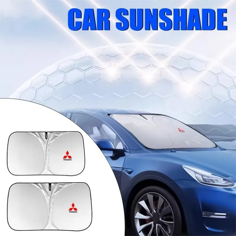 Car Windshield Sunshade for Mitsubishi Pajero 2015-2018, Block UV Rays Sun Visor Protector, Front Window Sunshades, Windscreen Sunshade,B 145CM