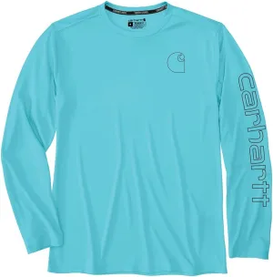 Carhartt Men's Force Sun Defender Lightweight Long-Sleeve Logo Graphic T-Shirt