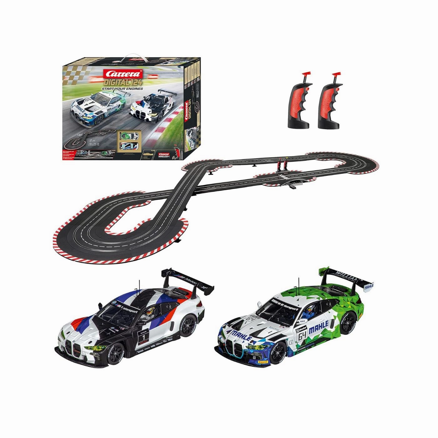 Carrera Premium Digital 124 Slot Car Racing System BMW M4 GT3 Scale 1:24 Extra Wide 8m Track - Start Your Engines