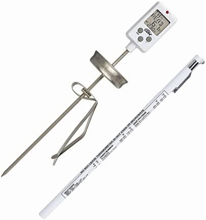 CDN Digital Candy Thermometer Long 8'' Stainless Steel Stem, Adjustable Pot Clip, Preset Candy Stages with Audio/Visual Alerts, Instant Read For Cooking, Deep Frying & Oil - DTC450