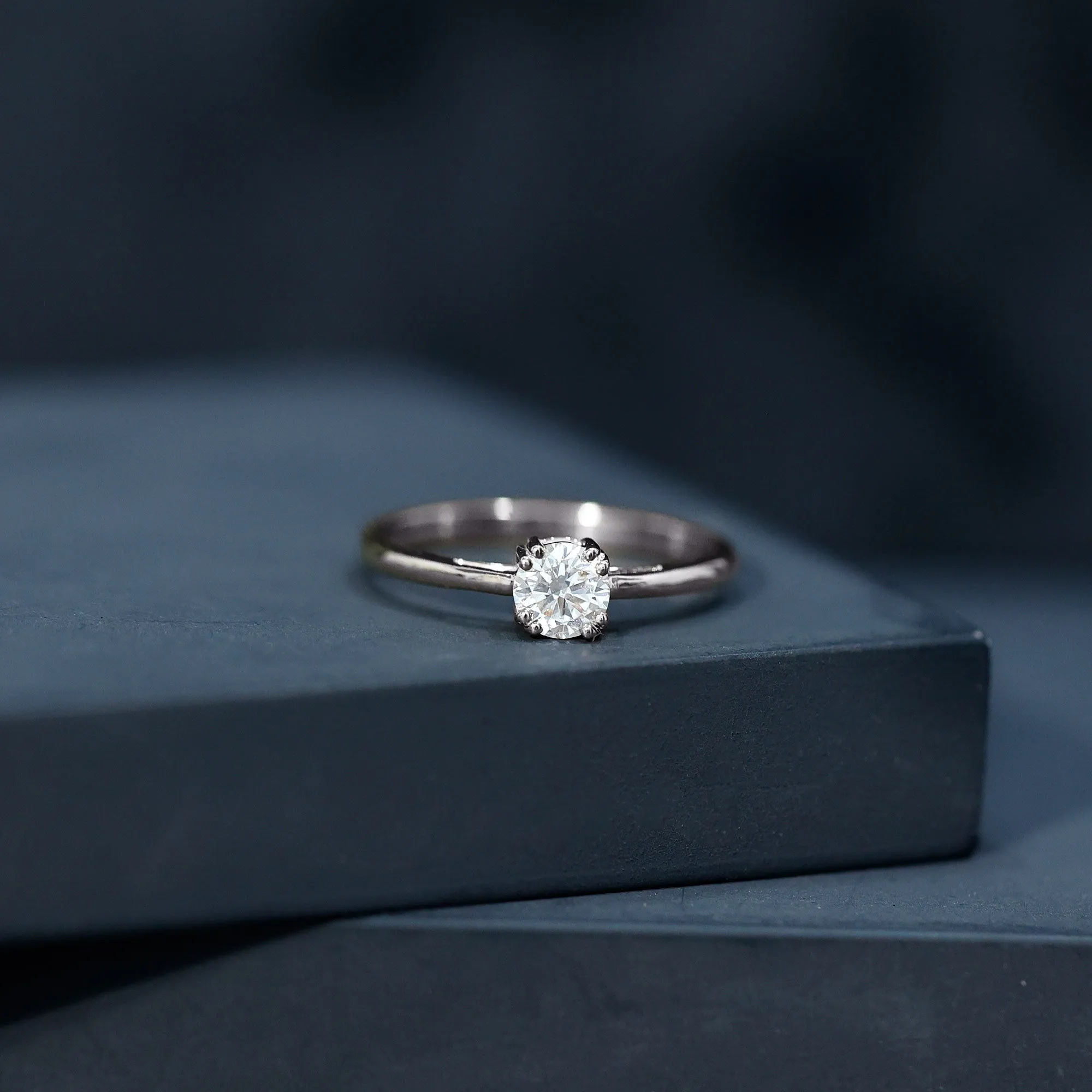 Certified 5 MM Lab Grown Diamond Solitaire Promise Ring