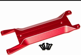 Chassis Brace Plate Compatible with 1/16 Traxxas Mini Maxx Upgrade Monster Truck Rc Car Aluminum Alloy Part Replace(Red)