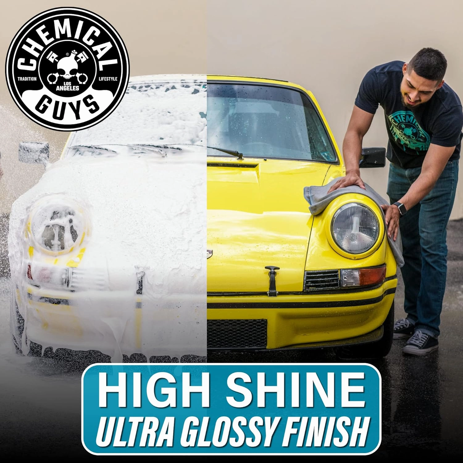 Chemical Guys CWS21264 HydroSuds Ceramic SiO2 Shine High Foaming Car Wash Soap (Works with Foam Cannons, Foam Guns or Bucket Washes) For Cars, Trucks, Motorcycles, RVs & More, 64 fl oz, Berry Scent