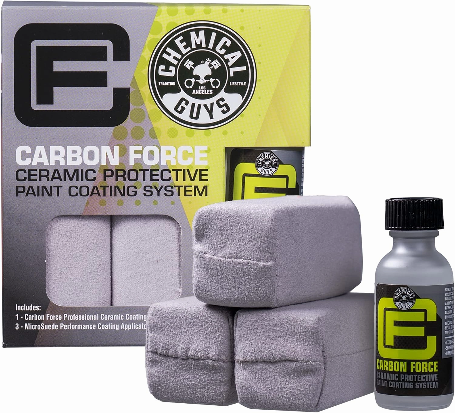 Chemical Guys WAC232 Carbon Force Ceramic Protective Paint Coating System, Includes 1 Carbon Force (1 fl oz), 3 MircoSuede Applicators