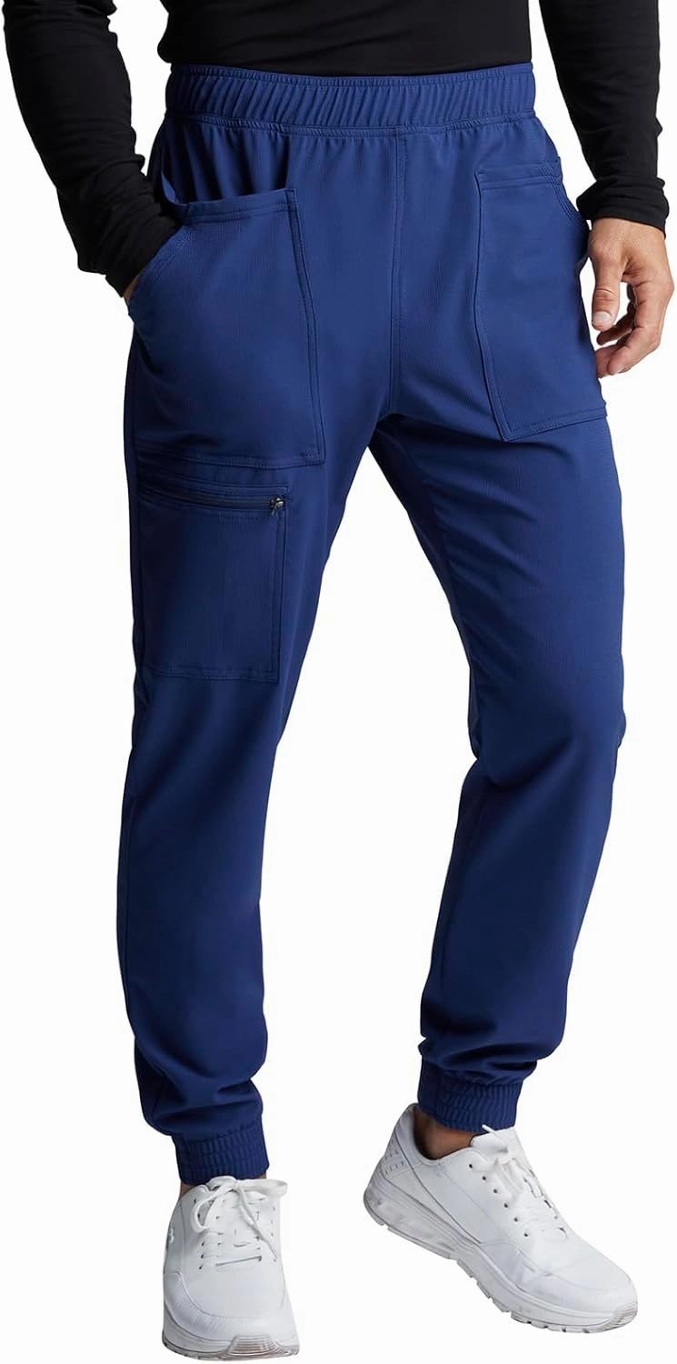 Cherokee Men's Mid Rise Pull-on Jogger Scrubs Pant
