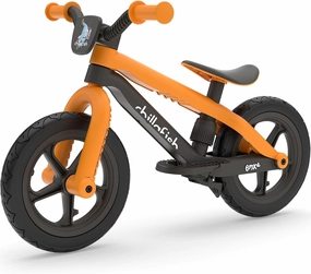 Chillafish Bmxie² Lightweight Balance Bike with Integrated Footrest and Footbrake for Kids Ages 2 to 5 Years, 12-inch Airless Rubberskin Tires, Adjustable Seat Without Tools, Ginger