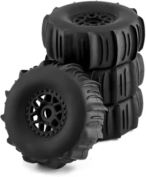 Compatible with ARRMA for Mojave for TRAXXAS for UDR FS for Yikong DF7 4 Pcs RC Car Tire 138Mm 1/7 17Mm Wheel Hex RC Car Upgrade Parts RC Wheel Tires(Color1)