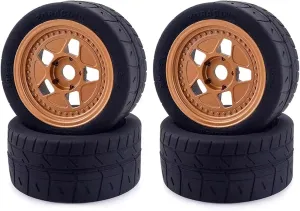 Compatible with ARRMA for ZD for Racing for EX07 1/7 4WD Brushless RC for Racing Car 109mm RC Tires Wheel 17mm Hex Hub 8585 Tyre RC Wheel Tires(4Pcs)