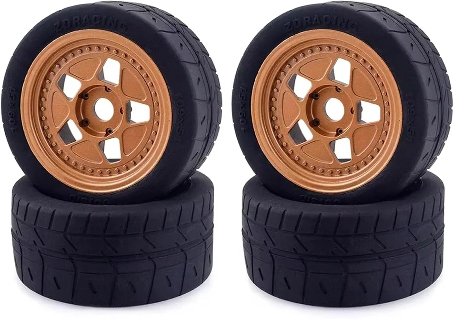 Compatible with ARRMA for ZD for Racing for EX07 1/7 4WD Brushless RC for Racing Car 109mm RC Tires Wheel 17mm Hex Hub 8585 Tyre RC Wheel Tires(4Pcs)