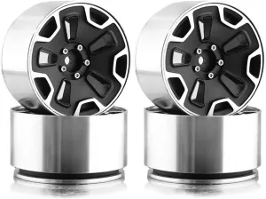 Compatible with Axial for SCX10 90046 TRX4 Redcat Gen8 4PCS CNC Aluminum 1.9" Beadlock Wheel Rim Hub for 1/10 RC Crawler Car Rc Car Parts RC Wheel Tires
