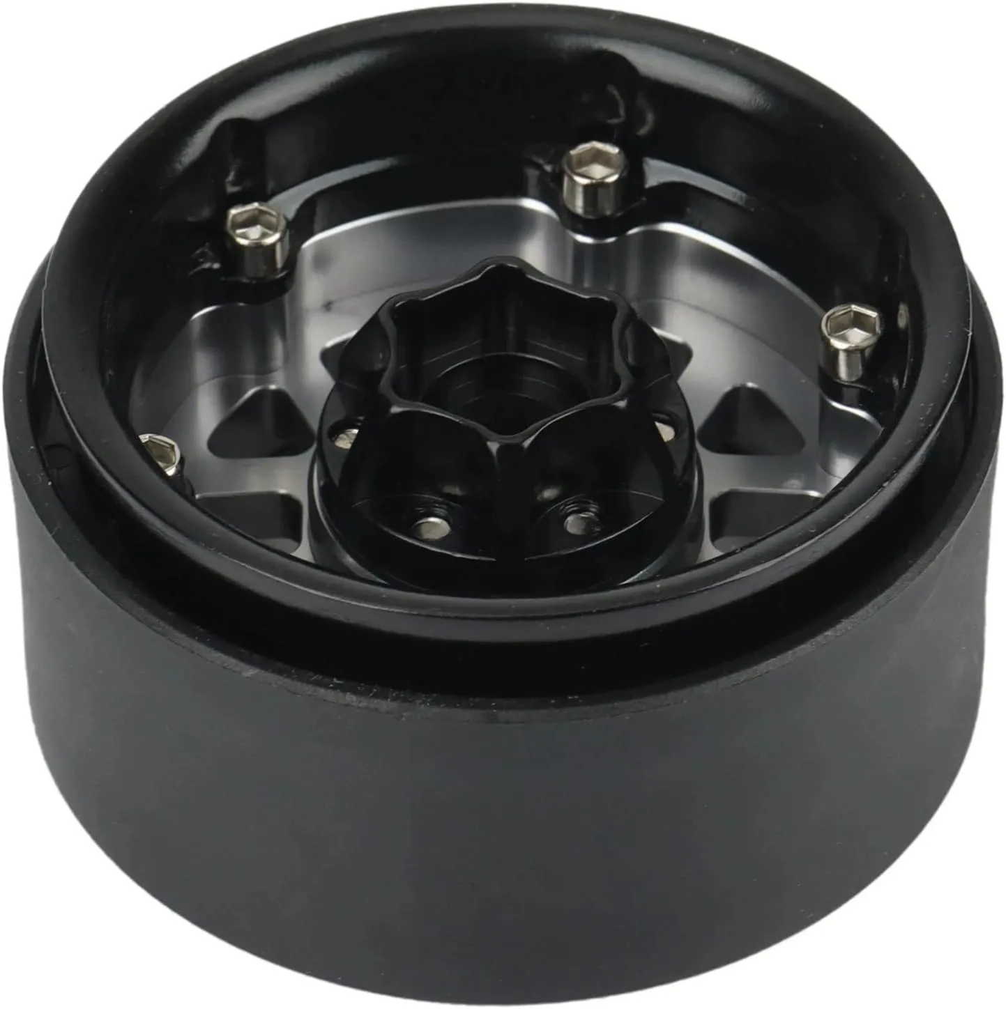 Compatible with Axial for SCX10 for Traxxas TRX4 for Redcat Gen8 VS4-10 4pcs Metal 1.9" Beadlock Wheel Rim Wheel Hub 1/10 RC Crawler Car RC Wheel Tires(Color2)