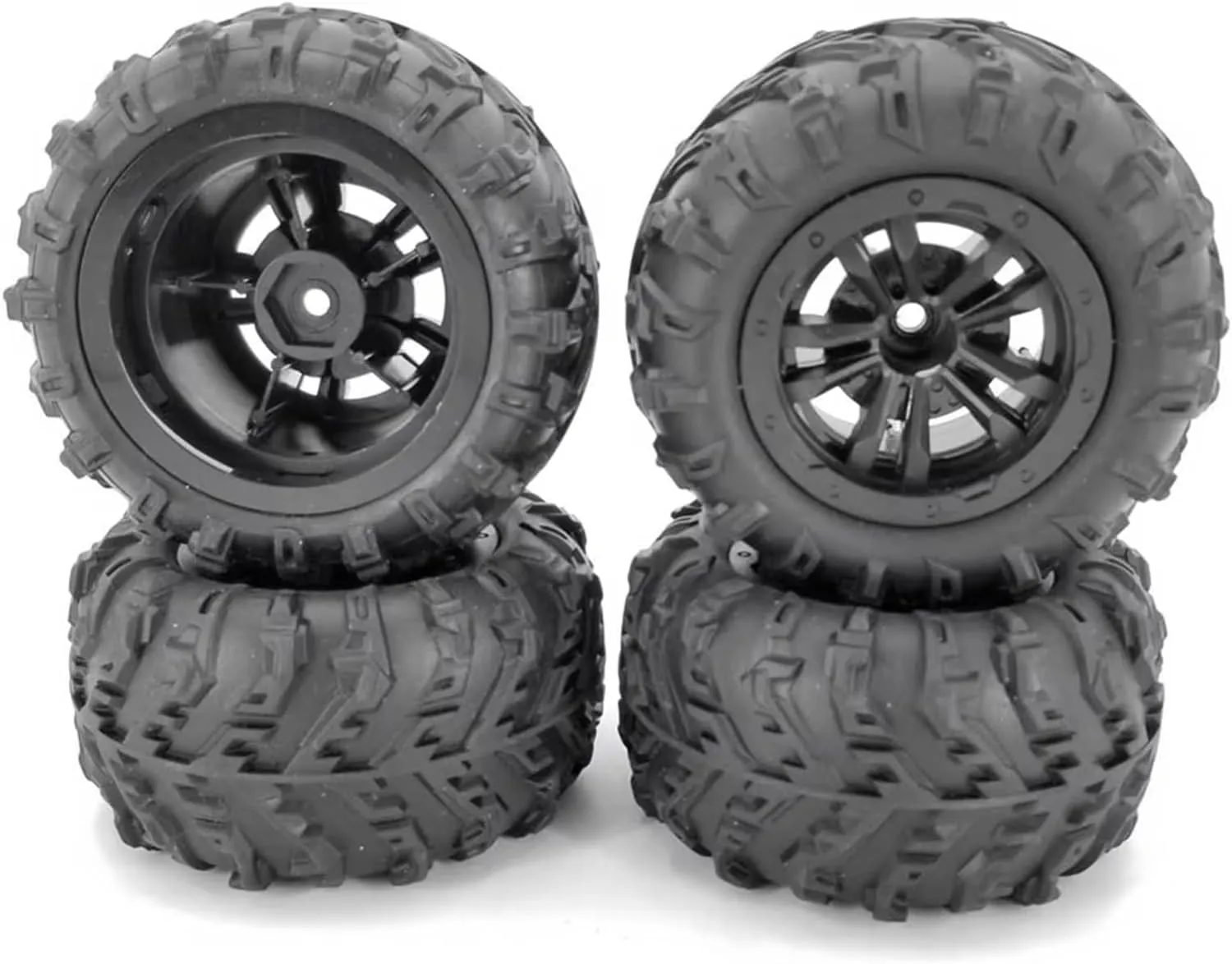 Compatible with HBX 16889 for MJX H16 16207 16208 162010 for SCY 16101 for HBX 1/16 RC 82mm Rubber Wheel Tire 12mm Hex Car Parts 4pcs RC Wheel Tires