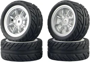 Compatible with SG1603 for SG1604 for SG1605 for UDIRC UD1601 UD1602 UD1603 UD1604 1/16 RC Car Upgrade Parts 4Pcs Rubber Tire Wheel Tyre RC Wheel Tires