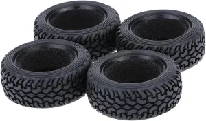 Compatible with Traxxas for HSP for Tamiya for HPI for Kyosho 1/10 RC Car Parts 4Pcs Grain Run Flat for Rally Car Tyre RC Wheel Tires