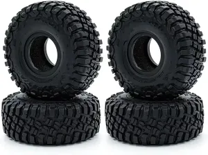 Compatible with TRX4 TRX6 SCX10 D90 TK300 CC01 for YIKONG 4102 4103 4082 RC Car 1.9 Inch 117mm Rubber Tire for Rock Crawler Tyre RC Wheel Tires