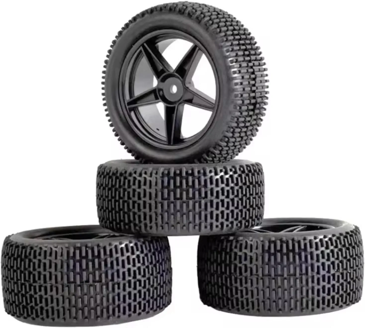 Compatible with Wltoys 144001-02 124019 104001 1/10 1/12 1/14 Scale Off Road for Buggy RC Car Upgrade Parts 4Pcs 85mm Tires Wheel Tyre RC Wheel Tires(Balck)
