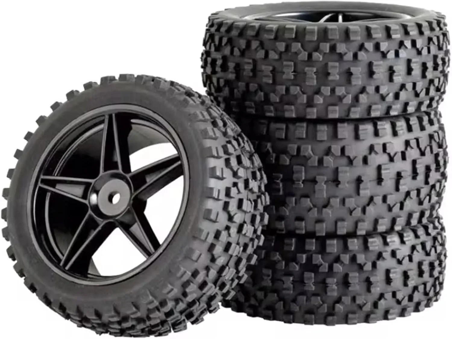 Compatible with Wltoys 144001-02 124019 104001 1/10 1/12 1/14 Scale Off Road for Buggy RC Car Upgrade Parts 4Pcs 85mm Tires Wheel Tyre RC Wheel Tires(Balck)