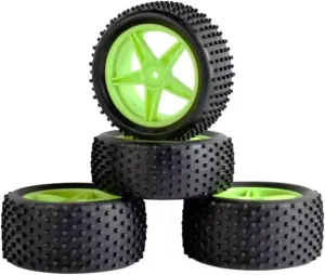 Compatible with Wltoys 144001-02 124019 104001 1/10 1/12 1/14 Scale Off Road for Buggy RC Car Upgrade Parts 4Pcs 85mm Tires Wheel Tyre RC Wheel Tires(Green)