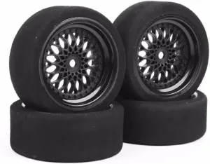 Compatible with Wltoys 144001 124019 124017 A959 1/16 RC Cars Parts 4 Pcs Foam Tires 62MM Wheel 12MM Hex RC Wheel Tires